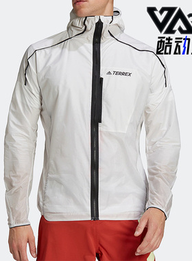 Adidas/阿迪达斯正品运动连帽防风男透气休闲户外夹克外套 HA7538