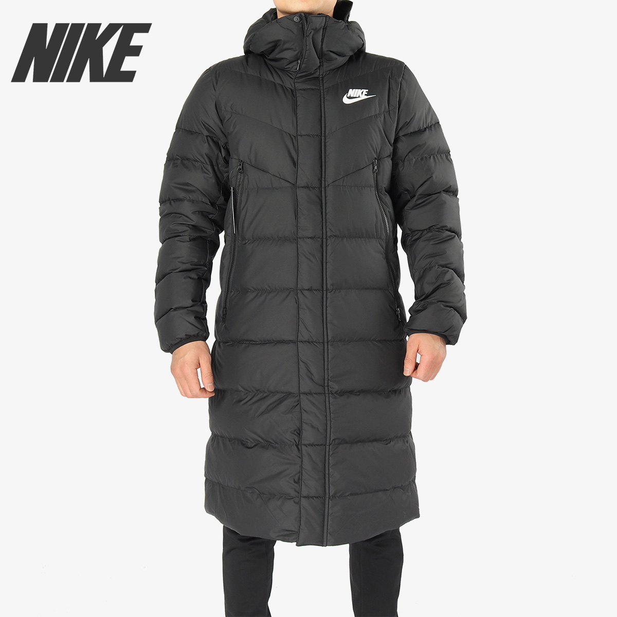 Nike/耐克正品男子冬季新款运动休闲连帽中长款加厚羽绒服 AA8854