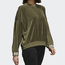 Adidas/阿迪达斯正品 CREW VELOUR 女子休闲运动卫衣套头衫FI9253