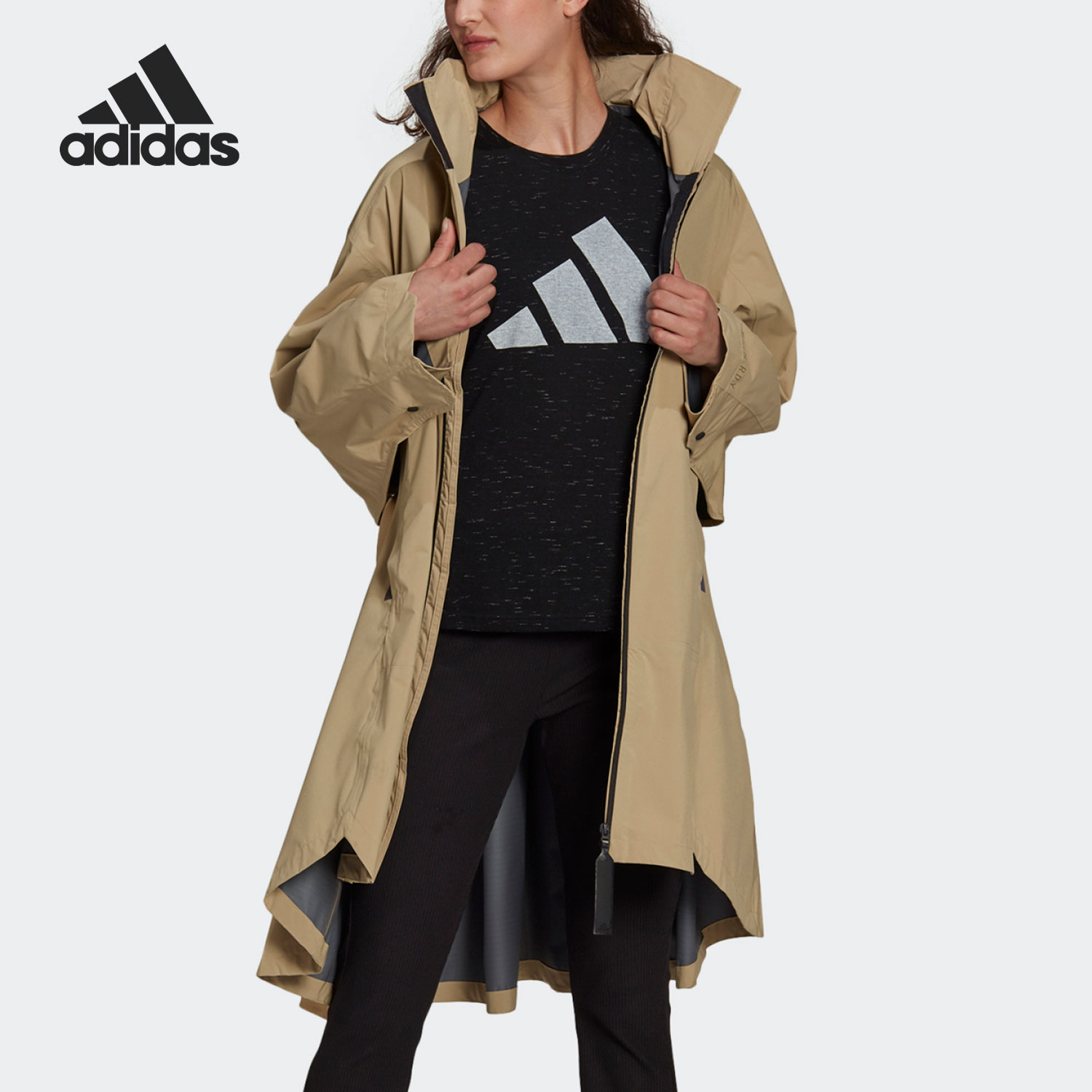 Adidas/阿迪达斯正品新款女子户外运动连帽夹克外套 GT6520