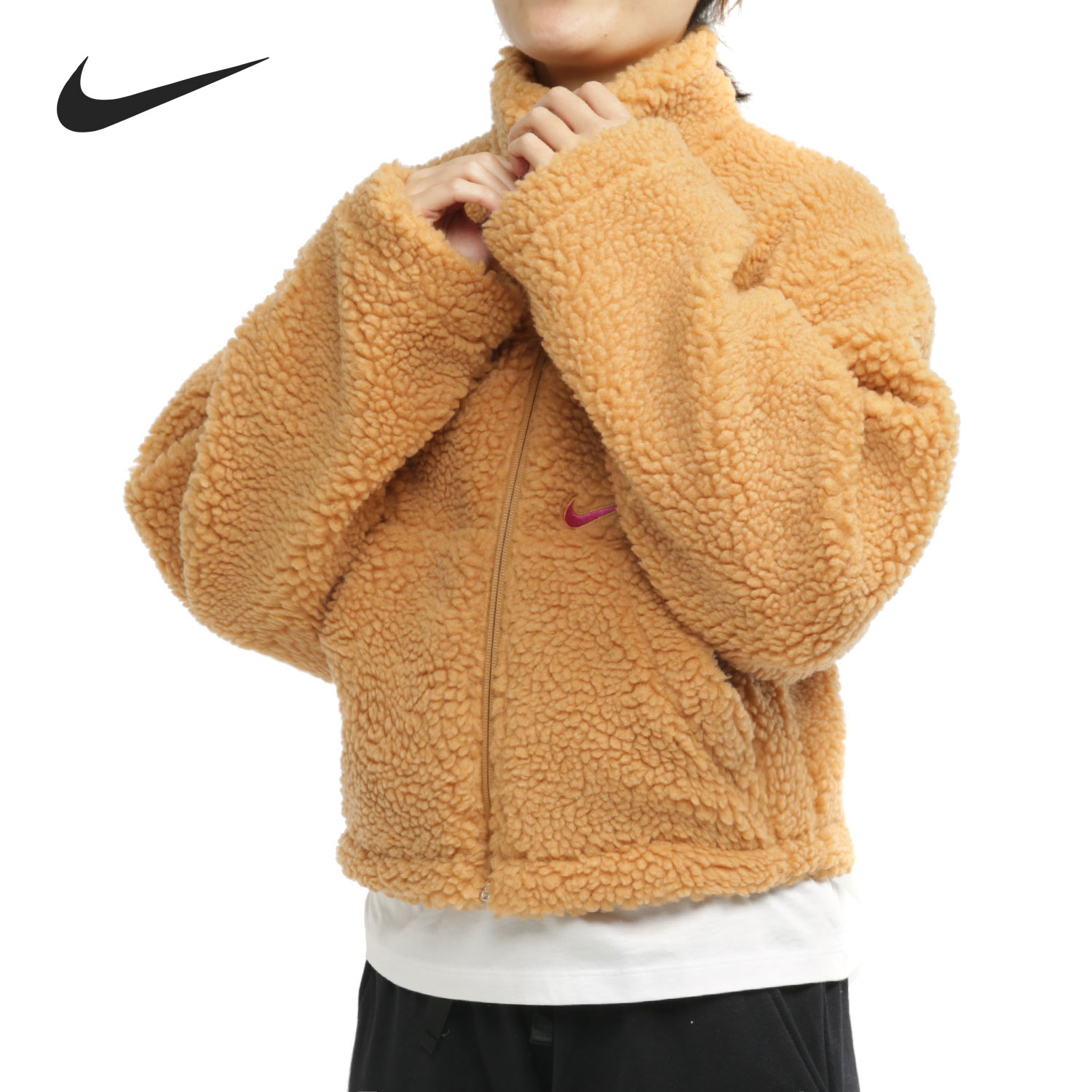 耐克女子羊羔绒保暖运动夹克外套