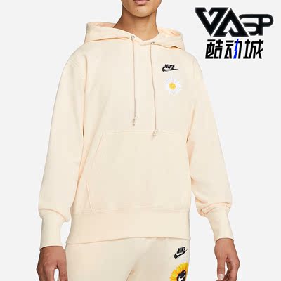 耐克男刺绣雏菊运动套头连帽卫衣