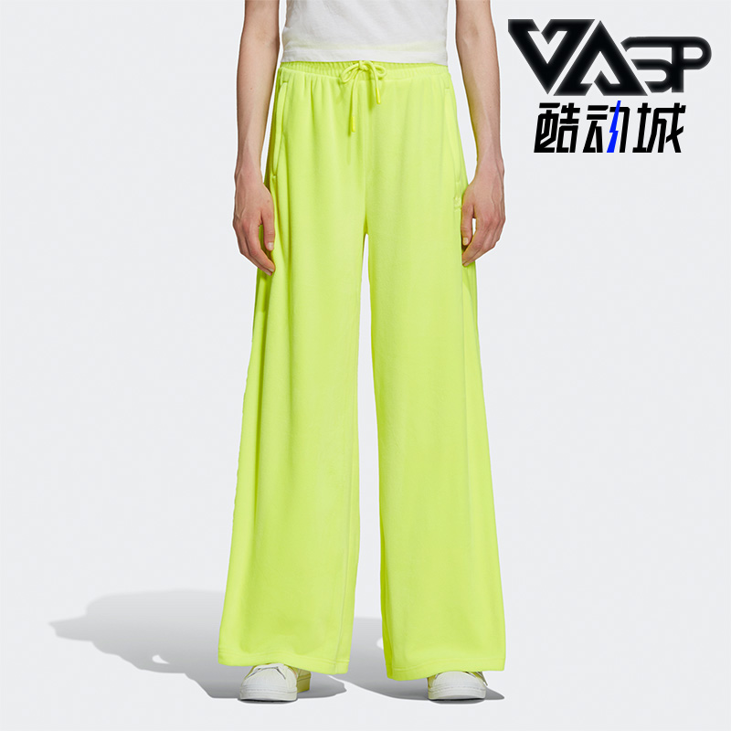 阿迪达斯三叶草女阔腿透气长裤