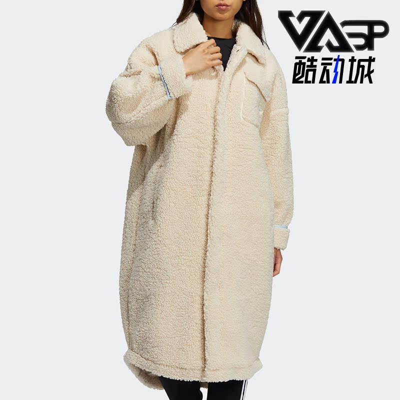 阿迪达斯女子仿羊羔绒外套