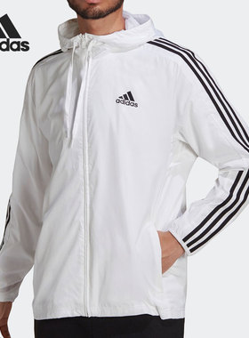 Adidas/阿迪达斯正品新款男子运动时尚休闲连帽夹克H14625