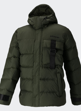 Adidas阿迪达斯正品三叶草羽绒服男子冬季运动夹克外套GD5612