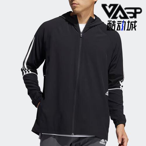 休闲阿迪达斯男子运动外套