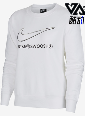 Nike/耐克 正品SWOOSH时尚运动女子长袖圆领套头卫衣 DJ6947-100