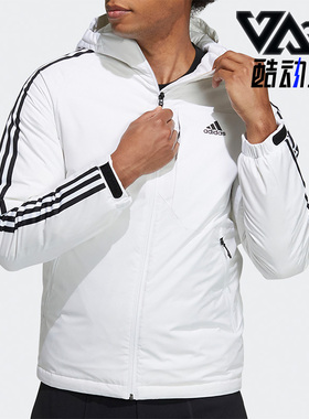 Adidas/阿迪达斯正品冬季新款男子保暖连帽羽绒服外套 H23089