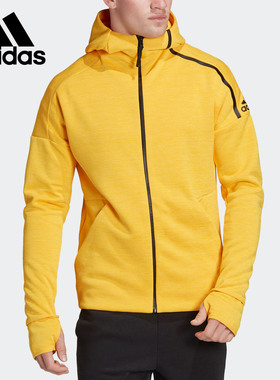 Adidas/阿迪达斯正品外套男秋季新款ZNE运动服黄色夹克EB5232