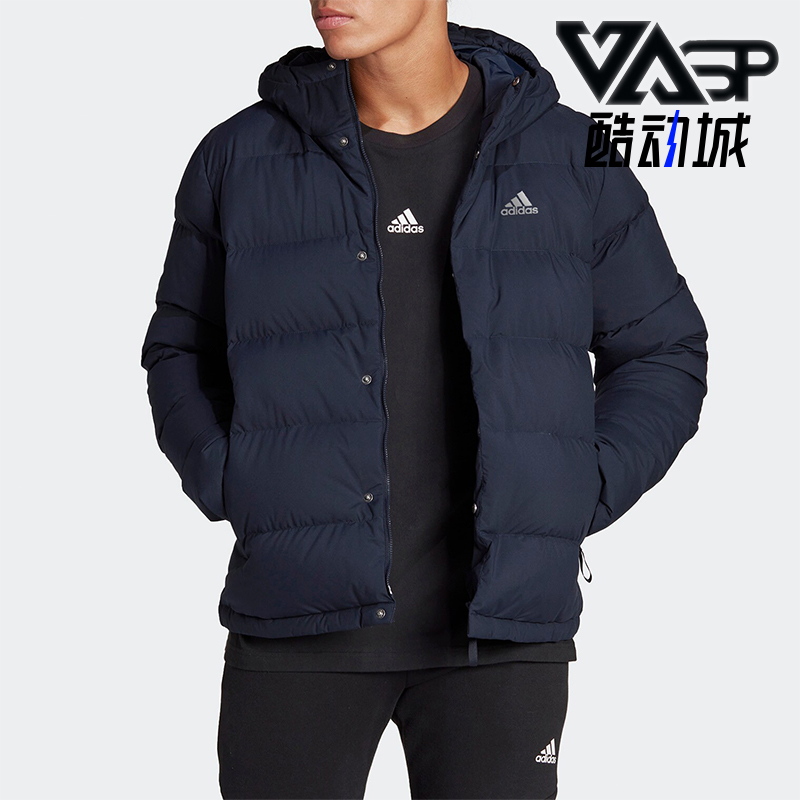 阿迪达斯男士保暖防风羽绒服