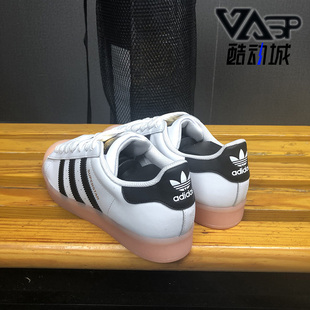 阿迪达斯正品 板鞋 夏季 女子贝壳头休闲鞋 FW3553 新品 Adidas