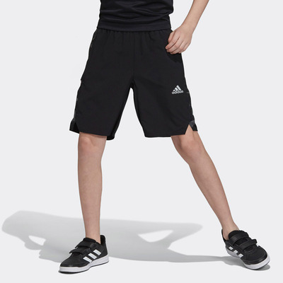 Adidas/阿迪达斯正品男童新款中大童黑色儿童运动短裤 DV2938