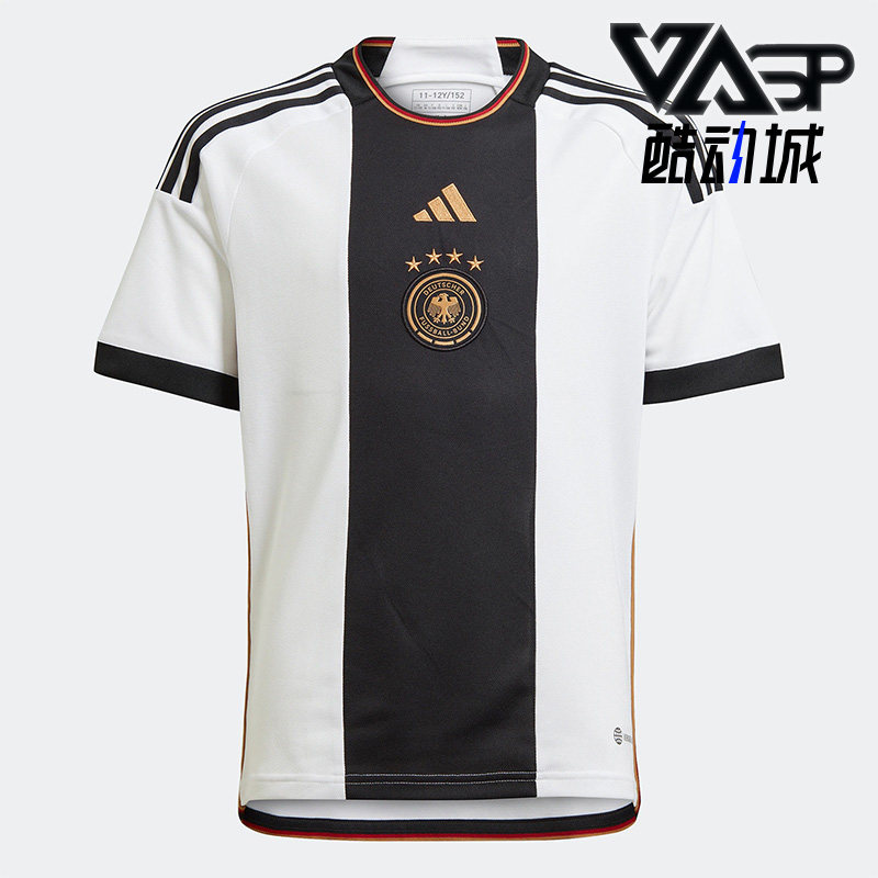 Adidas/阿迪达斯正品世界杯德国队主场大童运动足球球衣T恤HF1467