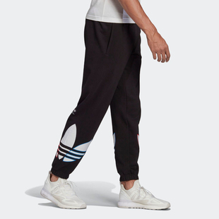 Adidas/阿迪达斯正品三叶草冬新款大logo运动裤子收口长裤 GN3574
