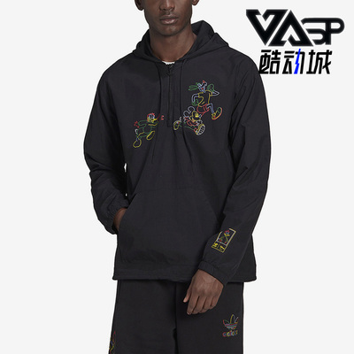阿迪达斯男休闲连帽茄克外套