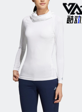 Adidas/阿迪达斯正品新款女子高尔夫运动高领长袖T恤HT0024
