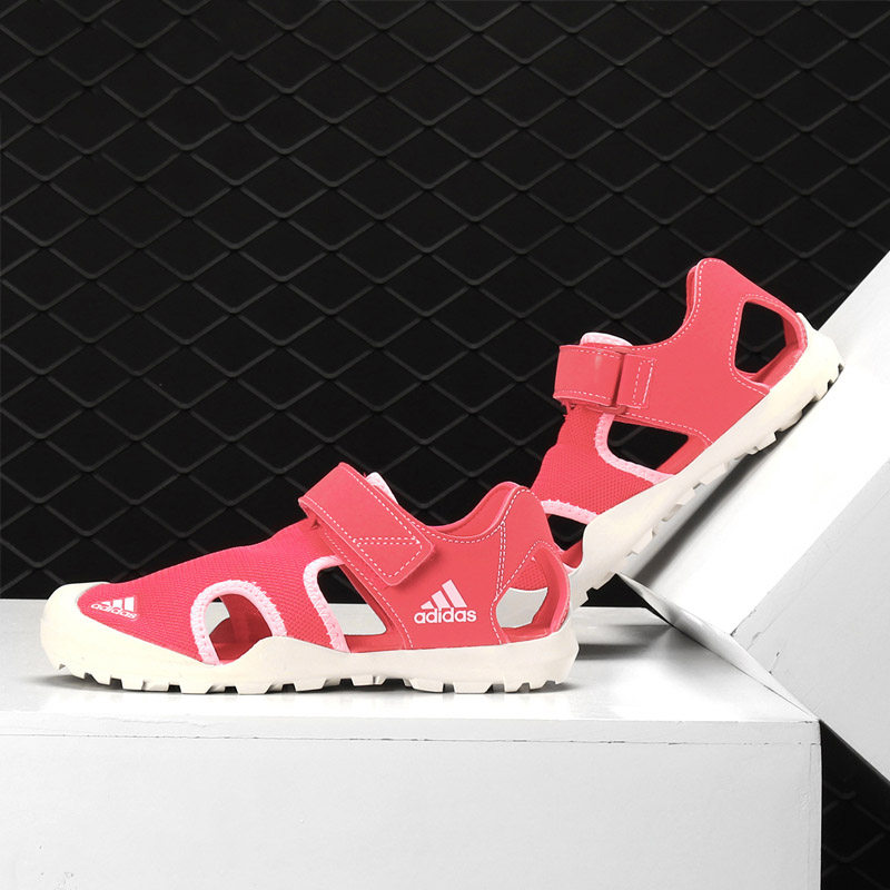 Adidas/阿迪达斯正品夏季新款 男女童包头休闲沙滩凉鞋BC0702