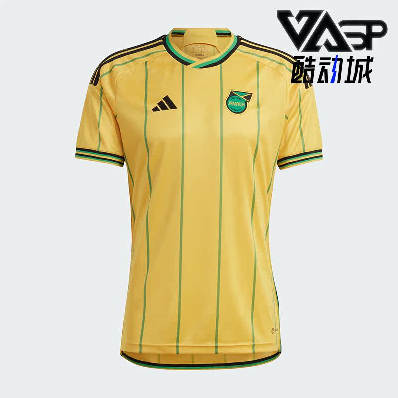 Adidas/阿迪达斯正品牙买加队男子运动短袖球衣HT7122