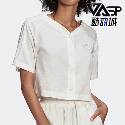 阿迪达斯三叶草女子运动短袖衬衣