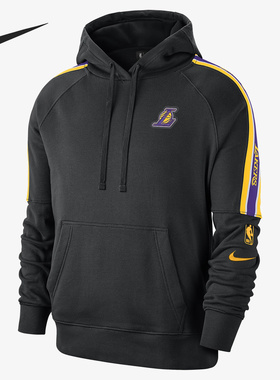 Nike/耐克正品 新款男子湖人队篮球运动连帽卫衣套头衫CJ7133