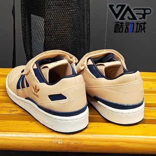 阿迪达斯正品 运动鞋 三叶草新款 LOW魔术贴板鞋 FY7792 FORUM Adidas