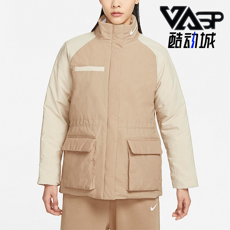 Nike/耐克正品冬季新款保暖女子运动休闲加厚保暖棉服DQ6851-200 运动服/休闲服装 运动棉衣 原图主图