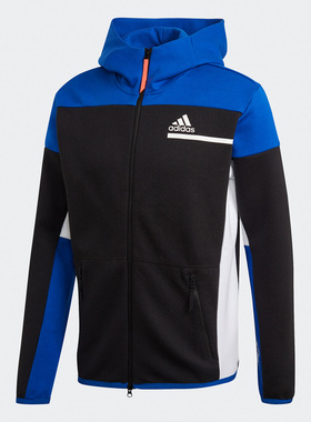 Adidas/阿迪达斯正品男子拼色运动服连帽防风茄克外套 GM6532