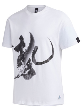 Adidas/阿迪达斯正品春季男子新款运动型格短袖圆领T恤FM9349