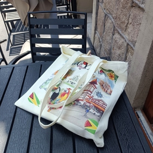 订单库存大号彩印厚实帆布手提袋礼品包装袋购物袋环保布袋子