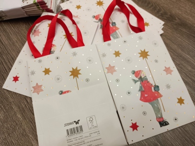 订单库存小小号星星女孩节日礼物包装饰品化妆品糖果烘焙手提纸袋