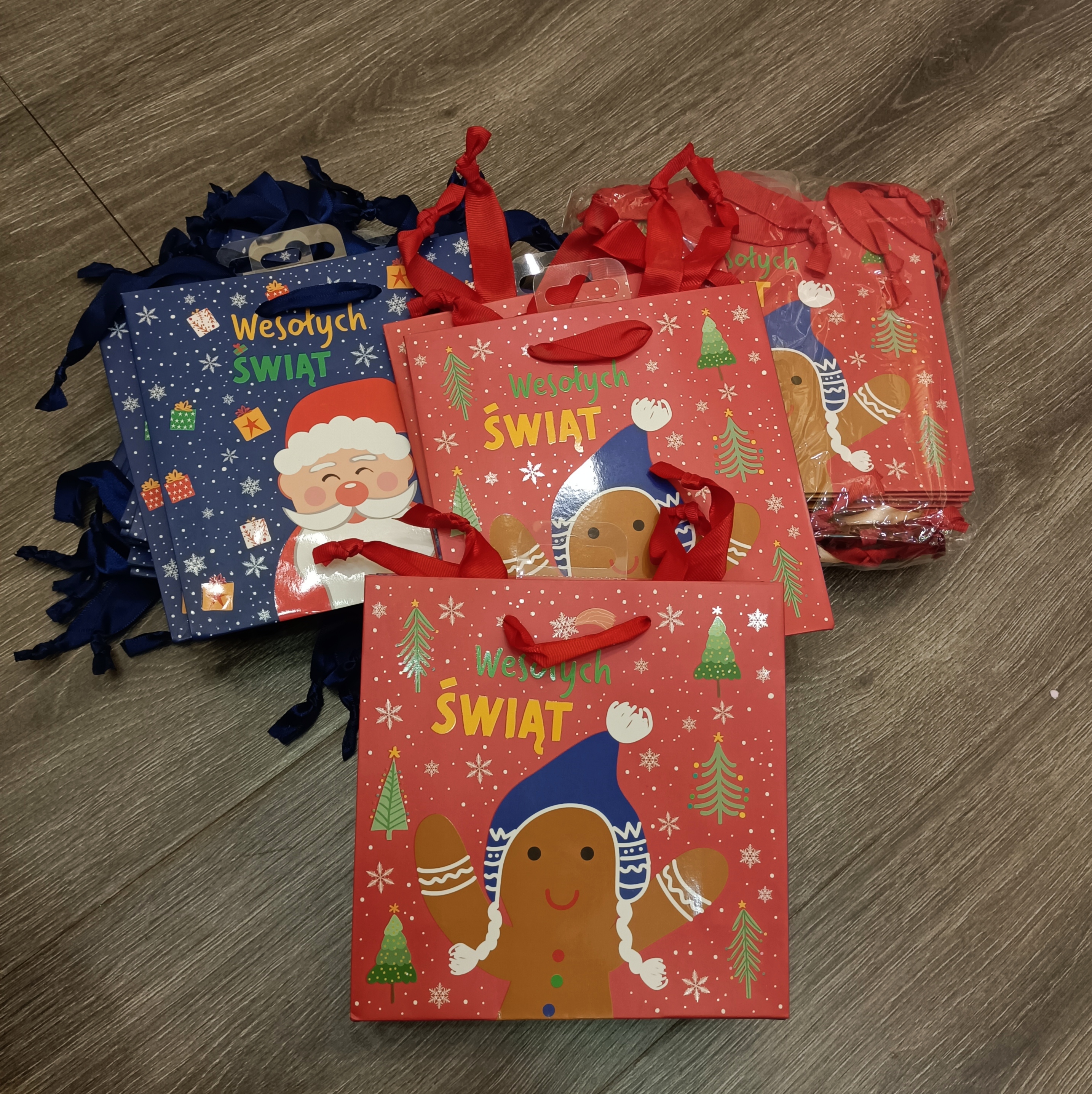 订单库存中小号方版圣诞系列礼品袋手提袋纸袋子