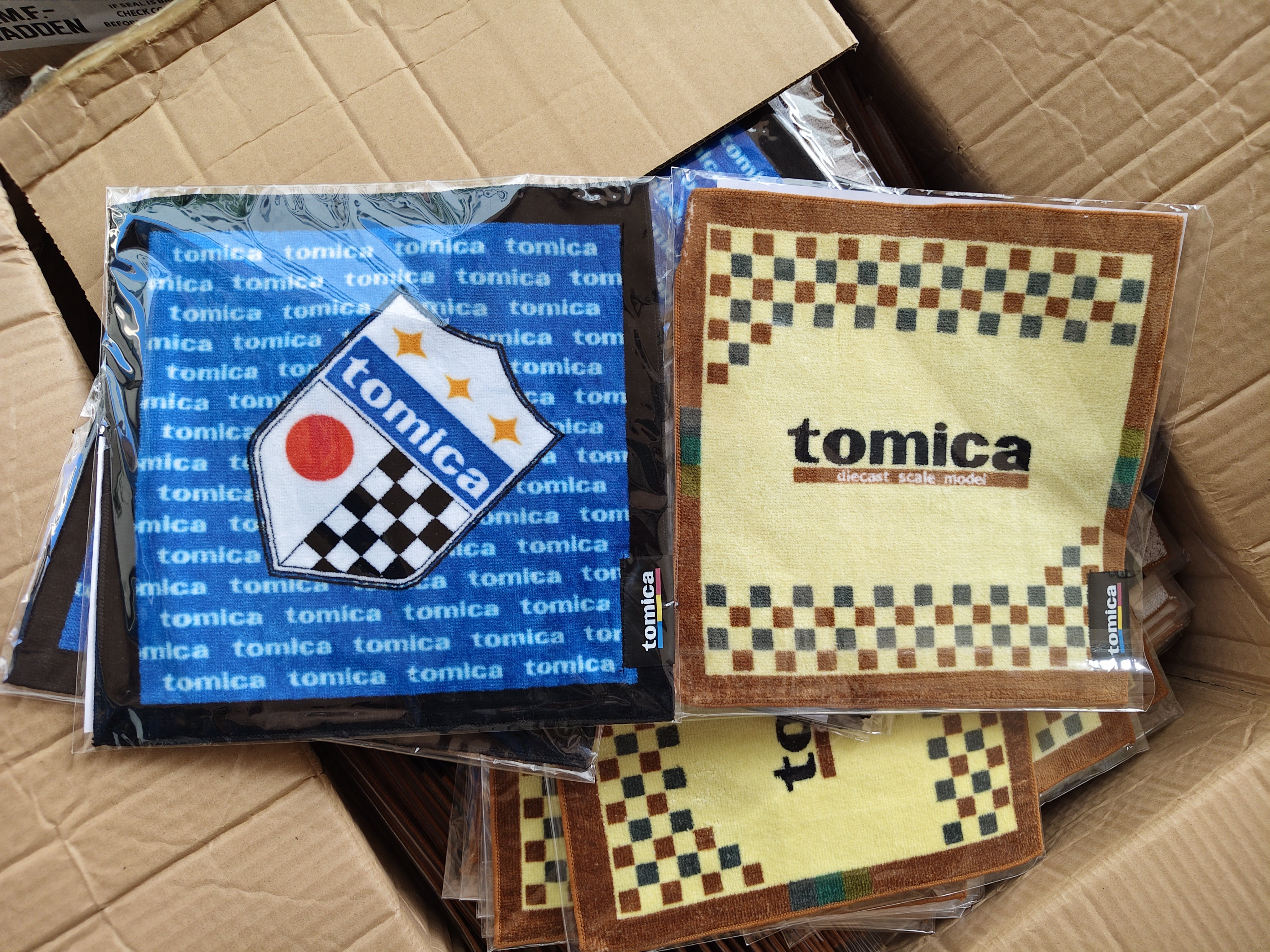 25*25cm日单库存tomica赛车元素周边纯棉毛圈擦 脸巾 小毛巾 手帕
