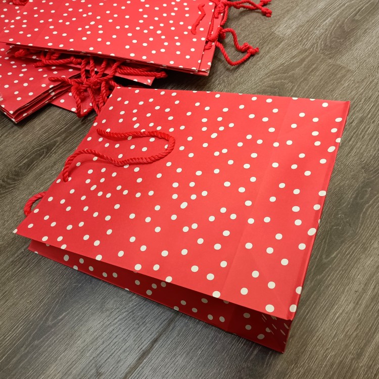 订单库存竖版大号红色喜庆节日生日伴手礼回礼纸袋手提环保购物袋