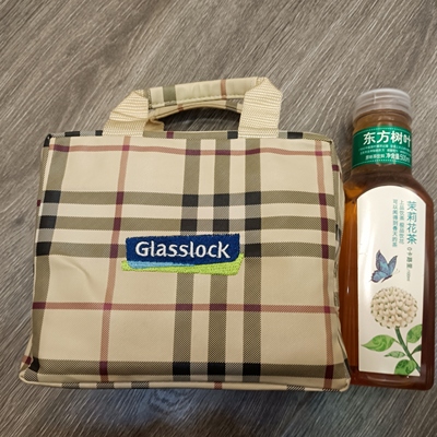 订单库存小号格子防水有拉链手提袋小饭盒包便当袋