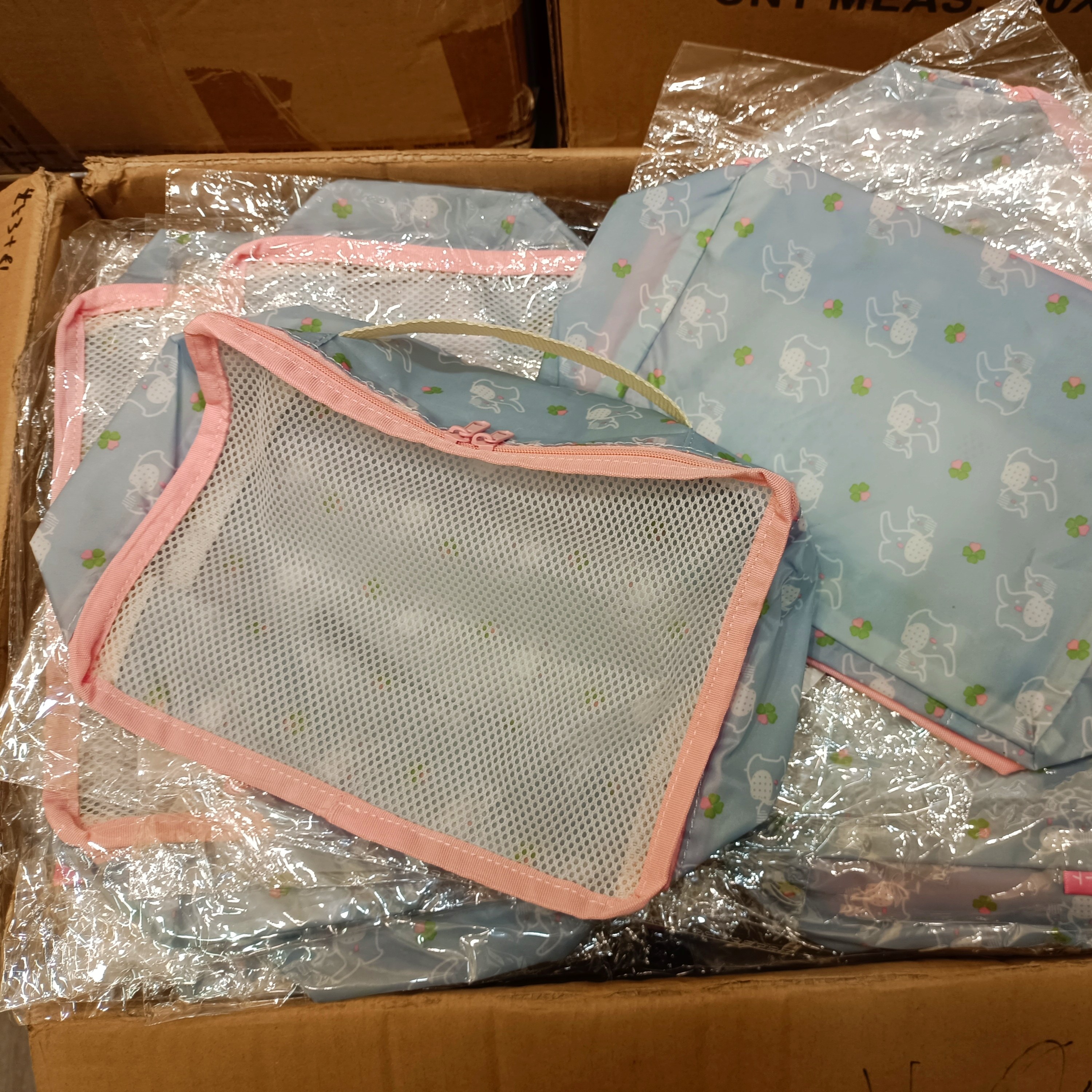 日单库存镂空网纱可透视手提旅行收纳袋便携式化妆品小物件收纳包