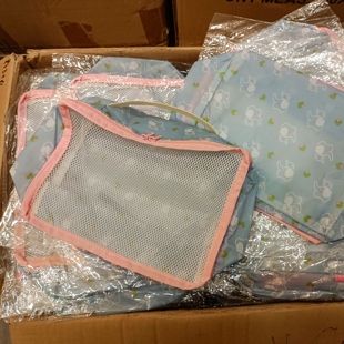 日单库存镂空网纱可透视手提旅行收纳袋便携式化妆品小物件收纳包