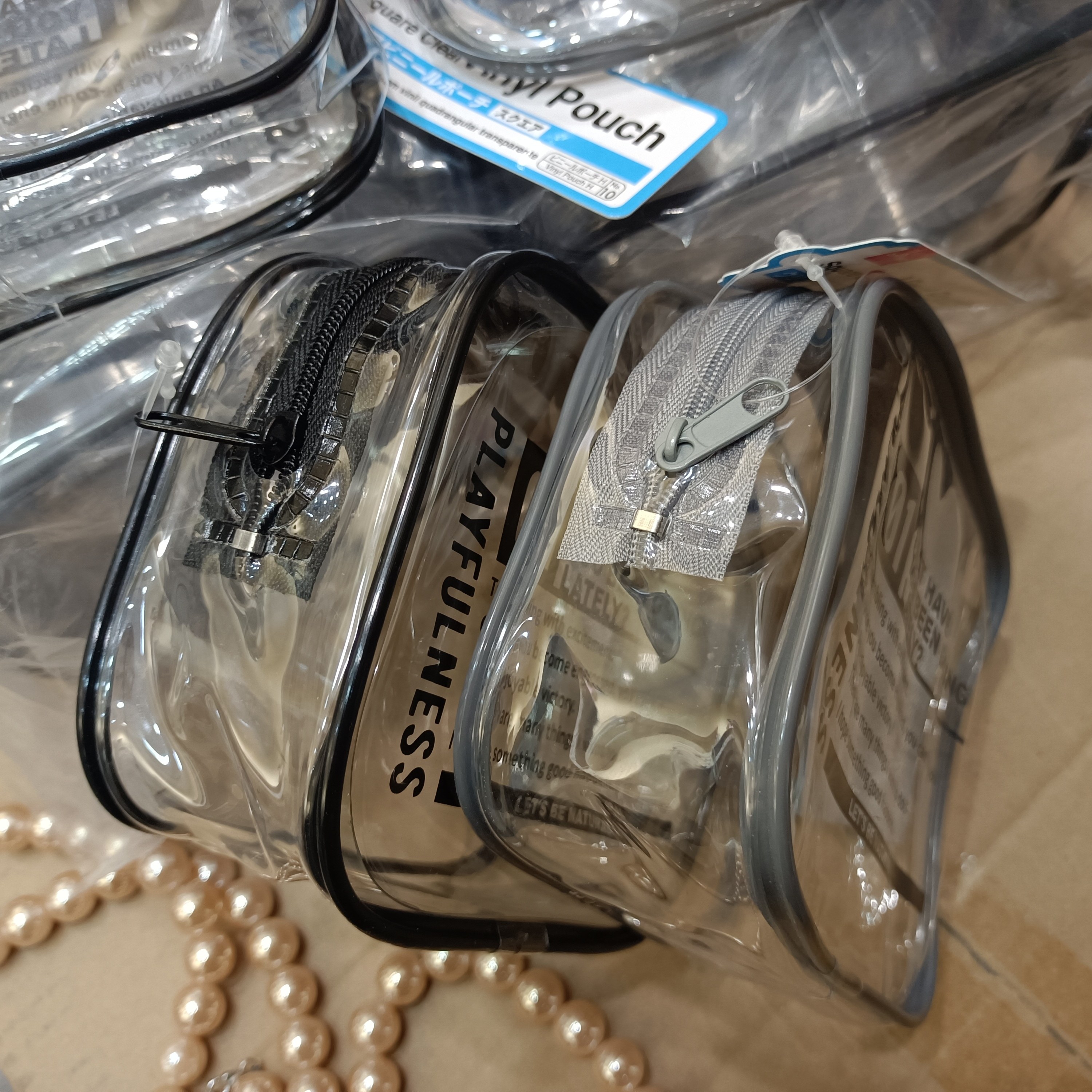 14*10*5cm订单库存透明包小号拉链防水化妆包饰品小物件收纳包