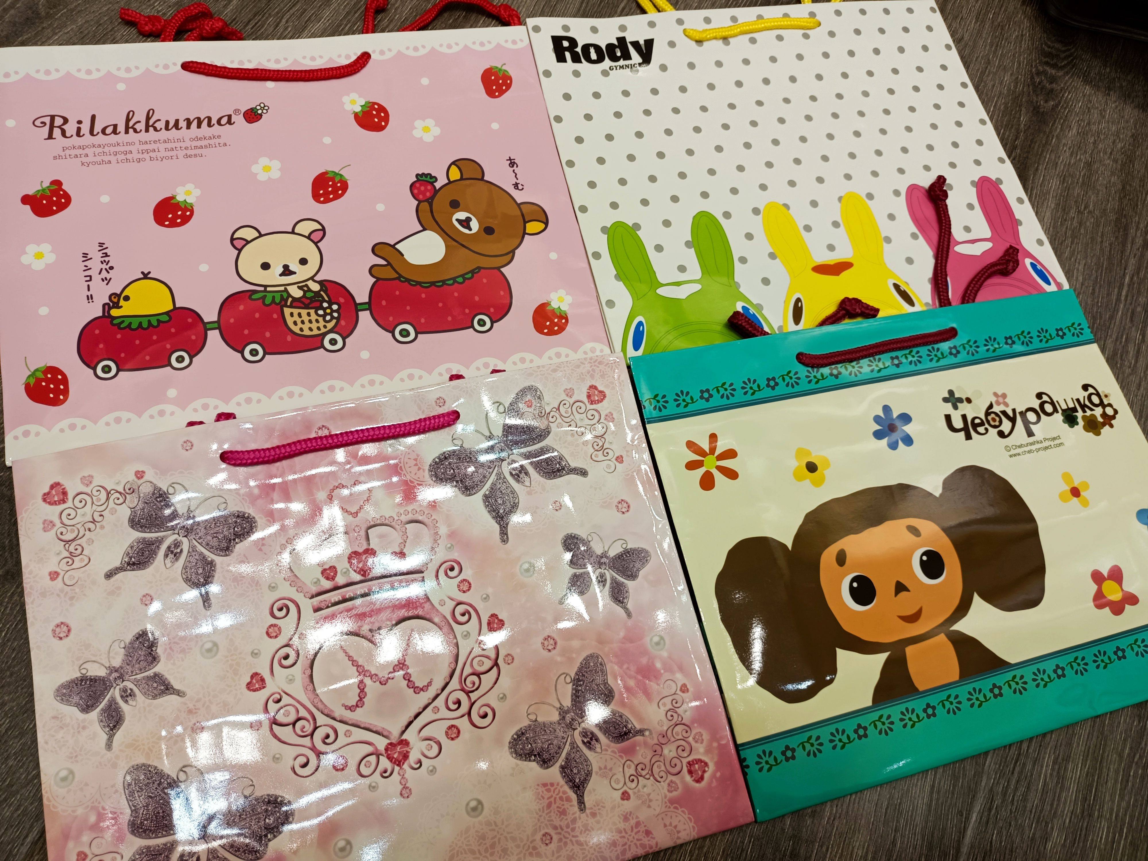 订单库存大号横版卡通可爱礼品袋礼物包装手提袋环保纸袋