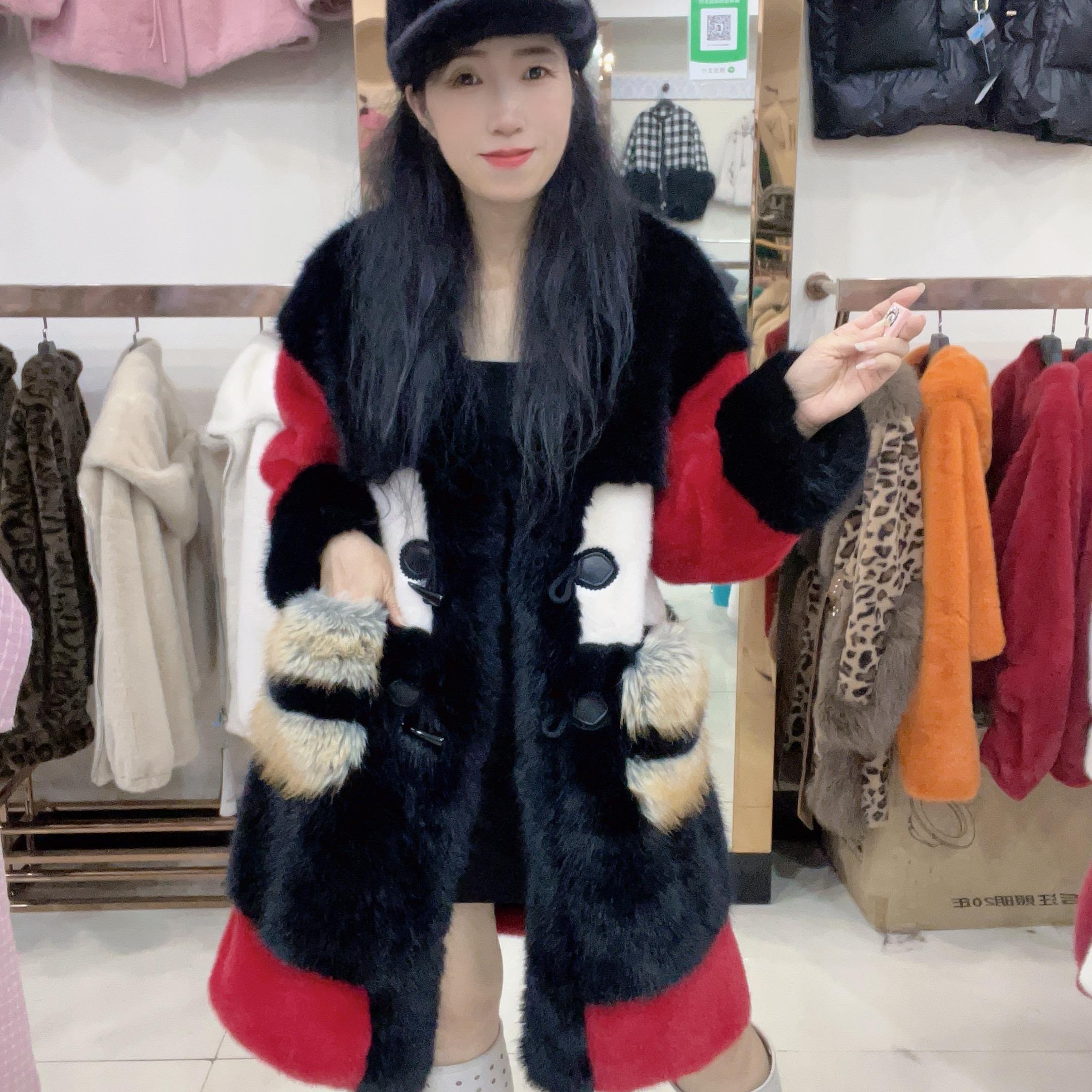 中长款欧貂绒皮草欧港妮
