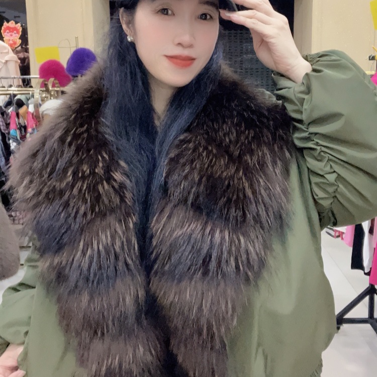 2025冬季新款羽绒服外套女短款大貉子毛领鸭绒羽绒夹克外套保暖潮