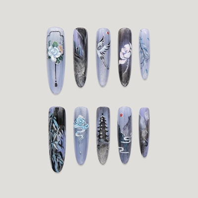 Auspicious Energy 紫气东来穿戴甲复古国风系列新年新款立体浮雕