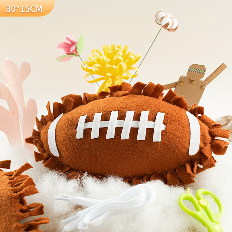 彩色不织布儿童手工制作 幼儿园编织篮球网球橄榄球 运动表演节日