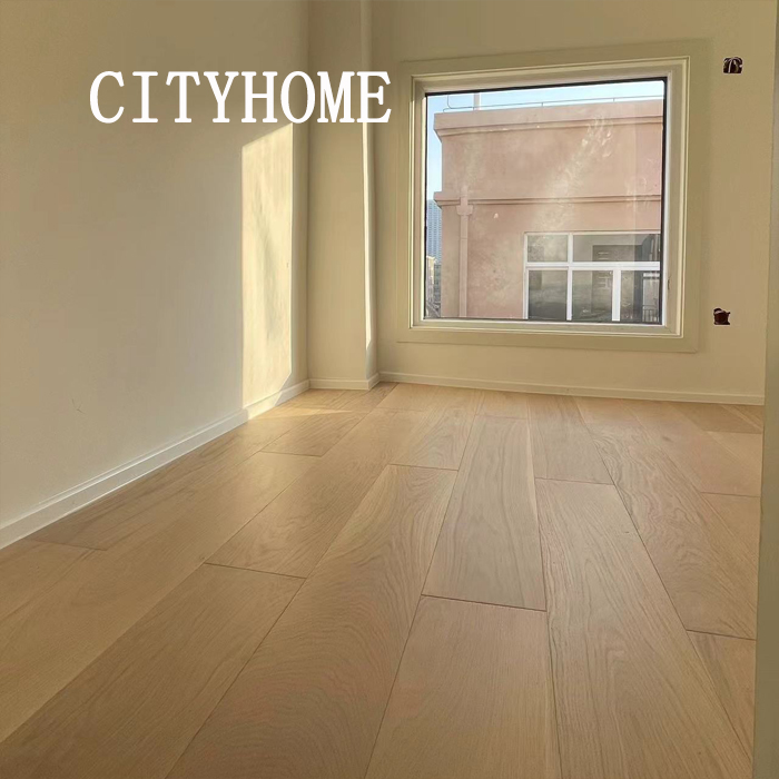 cityhome全桦进口芯橡木柚木复古法式诧寂风多层实木直拼地热地板
