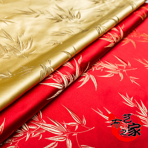 仿三五真丝织锦缎图案红木家具