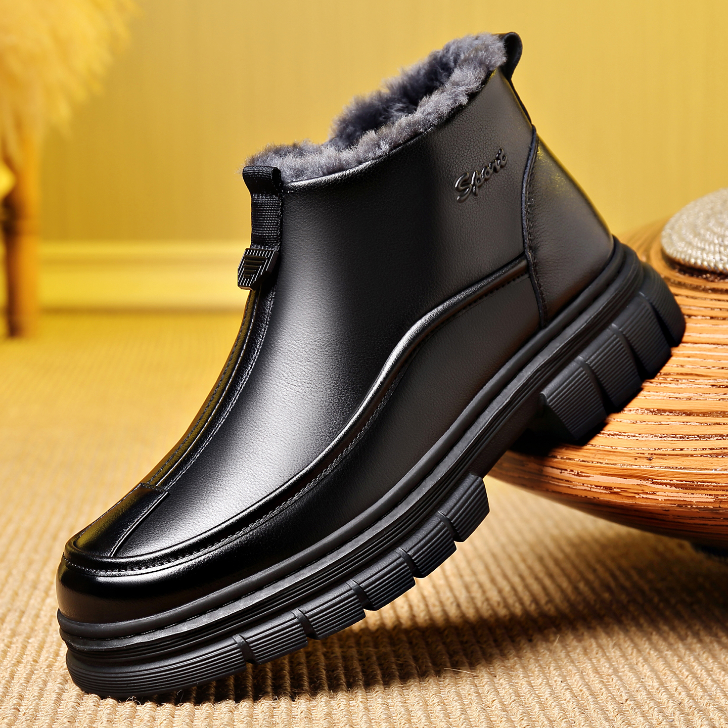 男士加绒棉鞋保暖雪地靴