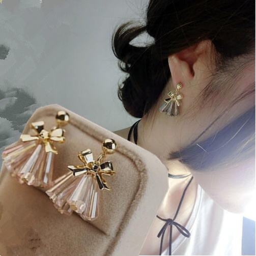 水晶韩国热卖时尚女蝴蝶结