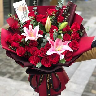 特价玫瑰花七夕情人节鲜花同城速递百合花束北京上海南京广州济南