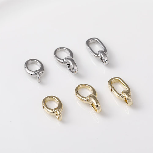 14k金链条龙虾扣椭圆8字弹簧扣