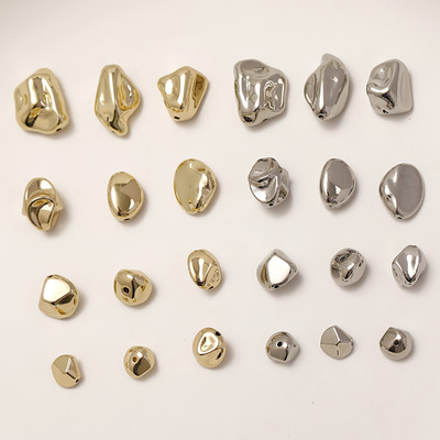 电镀BBS不规则异形直孔珠子